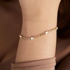 Alex and Ani September Birthstone Sapphire Curb Chain Bracelet(Shiny Gold)
