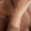 Alex and Ani September Birthstone Sapphire Curb Chain Bracelet(Shiny Silver)
