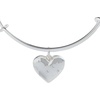Alex and Ani Silver Metal Heart Charm Bangle(Shiny Silver)