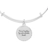 Alex and Ani Sister Charm Bangle Bracelet for Women(Shiny Silver)