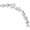Alex and Ani Sister Elongated Crystal Stretch Bracelet for Women(Shiny Silver)