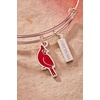 Alex and Ani Strength’ Cardinal Duo Charm Bangle Bracelet(Shiny Silver)