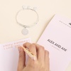 Alex and Ani ‘Sweet 16’ Charm Bangle – Expandable Bracelet for Women, Nickel-Free, Shiny Silver Finish, Ideal Gift Jewelry