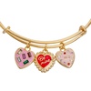Alex and Ani Sweet Shop Be Mine Multi Charm Bangle Bracelet for Women – Shiny Gold, Nickel-Free Cute Jewelry, Trendy Bracelet Gift for Women