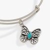 Alex and Ani Turquoise Filigree Butterfly Charm Bangle