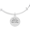 Alex and Ani Wife Charm Bangle Bracelet for Women(Shiny Silver)