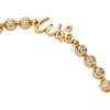 Alex and Ani Wife Elongated Crystal Stretch Bracelet for Women(Shiny Gold)