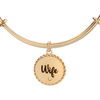 Alex and Ani Wife Mother of Pearl Heart Bangle(Gold)
