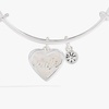 Alex and Ani Wife Mother of Pearl Heart Bangle(Silver)