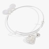 Alex and Ani Wife Mother of Pearl Heart Bangle(Silver)