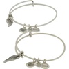 Alex and Ani Womens Wings Set of 2(Rafaelian Silver)