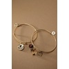 Alex and Ani ‘You’re the Espresso to my Martini’ Charm Bangle Bracelet, Shiny Gold Bracelets for Women, Nickel-Free, Safe Materials