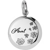 ALEX AND ANI Aunt Flower Disc Charm(Stainless Silver)