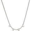 ALEX AND ANI “Babe Crystal Tennis Necklace(Stainless Silver)