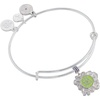 ALEX AND ANI Beetlejuice® Bangle – Bold Stripe Design, Silver Black Logo, Nickel-Free, Add Spooky Flair to Everyday Stack, Women’s Fashion Bracelet(Charm Bangle)