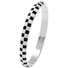 ALEX AND ANI Black & White Checker Hinge Bangle