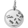 ALEX AND ANI Sister Dragonfly Disc Charm(Stainless Silver)