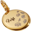 ALEX AND ANI Wife Flower Disc Charm(Stainless Gold)