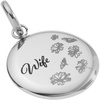 ALEX AND ANI Wife Flower Disc Charm(Stainless Silver)