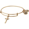 Alex and ANI Divine Guides Expandable Bangle Bracelet for Women, Cross Charm, 2 to 3.5 in(Rafaelian Gold Finish)