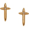 Alex and Ani 4:13 Cross Stud Earring, Shiny Gold