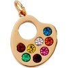 Alex and Ani Artist Palette Charm – Gold Nickel-Free Charm for Bracelets/Necklaces, Cute Bracelet Accessory for Women, Add Creative Touch