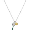 Alex and Ani Barbie™ Tennis Charm Pendant, Brass Shiny Silver