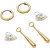 Alex and Ani Baseball Duo Charm Hoops, Brass Two Tone