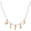 Alex and Ani Beaded Pearl Wifey Bubble Necklace, Shiny Gold