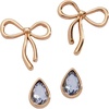 Alex and Ani Bow Stud Earrings, Set of 2, Shiny Gold