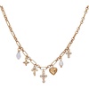Alex and Ani Coquette Christian Charm Necklace, Brass Shiny Gold