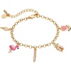 Alex and Ani Crayola Fan Favorites Tickle Me Pink Charm Bracelet(Shiny Gold)