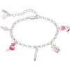 Alex and Ani Crayola Fan Favorites Tickle Me Pink Charm Bracelet(Shiny Silver)