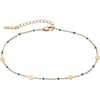 Alex and Ani Enameled Chain Coin Station Anklet(Blue)