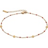 Alex and Ani Enameled Chain Coin Station Anklet(Coral)
