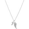 Alex and Ani Faith Duo Charm Necklace for Women – Shiny Silver Plated Brass Pendant, Nickel-Free, Stylish Necklaces for Women, Ideal Gift Jewelry