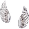 Alex and Ani Faith Wing Stud Earrings for Women – Nickel-Free, Shiny Silver Finish, Silver Plated Brass, Elegant Jewelry Gift