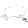 Alex and Ani Floral Cross Charm Bangle Bracelet