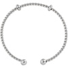 Alex and Ani French Rope Charm Bracelet Cuff(Stainless Silver)