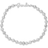 Alex and Ani Grandma Elongated Crystal Stretch Bracelet for Women(Shiny Silver)