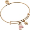 Alex and Ani Holiday Bracelet for Women – Snow Games Mitten Duo Charm Bangle Bracelet (Shiny Gold)