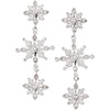 Alex and Ani Holiday Earrings for Women – Crystal Snowflake Linear Earring, Christmas Jewelry (Shiny Silver)