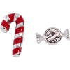Alex and Ani Holiday Earrings for Women – Nickel-Free, Christmas Jewelry(Candy Cane (Shiny Silver))