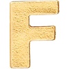 Alex and Ani Initial F Gold Slider Charm, Create Your Own, Initial F Charm, 14kt Gold Plated, Gold, Charm Size 0.21 inch Width by 0.29 inch Height