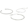 Alex and Ani Mom Script Bracelet, Set of 3(Silver)