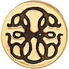 Alex and Ani Path of Life Gold Slider Charm, Create Your Own, 14kt Gold Plated, Gold, Charm Size 0.27 inch Width by 0.27 inch Height