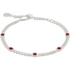 Alex and Ani Ruby Curb Chain Bracelet, July Birthstone