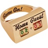 Alex and Ani Score Board Fidget Ring, Brass Shiny Gold