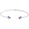 Alex and Ani Star Cord Bracelet(Red  White and Blue 3 stone flex cuff)