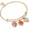 Alex and Ani Sweet Shop Be Mine Multi Charm Bangle Bracelet for Women – Shiny Gold, Nickel-Free Cute Jewelry, Trendy Bracelet Gift for Women